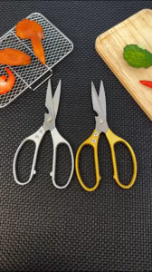 Stainless Steel Scissor - Multipurpose Sharp Scissors - Heavy Duty Cooking Shears for Cutting Meat Fish Poultry BBQ - Kitchen Cut Bone Scissors