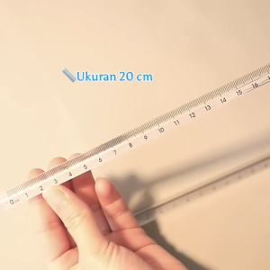 Transparent Triangle Ruler Penggaris Segitiga Transparan 20cm
