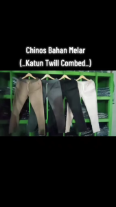Celana Panjang Pria Chino Rip Casual Slimfit Kattun Diamond Celana Harian / Kerja polos