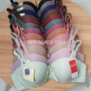 Bra Kawat SOREX 9853 Cup Setengah/Half Cup Bra SOREX Size 32-38 Cup A-B/Bra Katun Sorex Berpori-pori