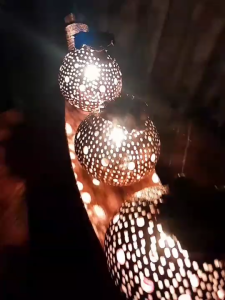 โคมไฟเรือ งานไม้/กะลามะพร้าว