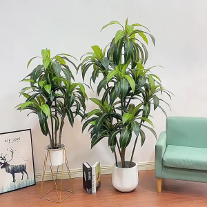 ต้นวาสนาเทียม ต้นไม้ประดิษฐู์ Dracaena ต้นไม้ปลอม ของตกแต่งภายในบ้าน พลาสติกคุณภาพดี THAILUCKY