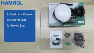 Harmol 180° Ultra-Wide Angle WiFi Camera 4K UHD Dual Lens Wireless Outdoor CCTV อุตสาหกรรม