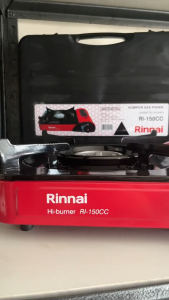 KOMPOR PORTABLE RINNAI RI 150 CC+ Grill GFF BBQ Persegi Anti Lengket PROMO