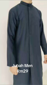 Men’s Casual Jubah Stand Collar Pleated Style / Jubah Lelaki Berkolar Lengan Panjang / Jubah Raya