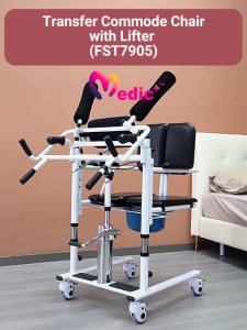 Elderly Bedridden Patient Transfer Chair With Lifter / Without Lifter / Multifunctional Lifting Wheelchair With Hydraulic Pump FST-7905