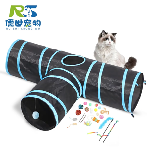 IMMCUTE  Pet Toy Cat Toy Pet Tunnel Dog Cat Tunnel Collapsible Practical Funny Toy Indoor Outdoor Toy