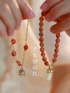 Ganten Liontin Lonceng Benang Emas Gaya Kuno Gelang Berkat Pribadi Sederhana Hadiah Khusus Untuk Teman