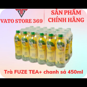 Trà chanh với sả FUZETEA+ chai 450ml