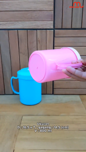 Mitra Loka Mug Besar Jumbo Tutup 800mL TTM Gelas Plastik