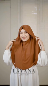 Naya Jilbab Instan Bergo Naya Jersey Malay Dewasa / Kerudung Muslim Wanita Instan