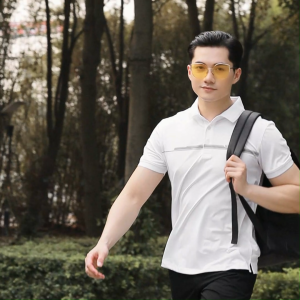 Áo thun có cổ nam Guzado Phong Cách Lịch Lãm Họa Tiết Sang Trọng Vải Cá Sấu Form Regular Fit Mềm Mại Mát Mẻ GPS206