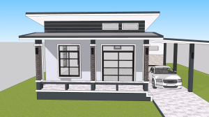 แบบบ้านสวยราคาประหยัด AP-53งบหลักแสน 2ห้องนอน1ห้องน้ำ1ที่จอดรถ พื้นที่ใช้สอย 68 ตร.ม งบก่อสร้าง 5.5-6 แสน (นำไปยื่นขออนุญาตก่อสร้างได้)เปลี่ยนสีได้ตามใจคุณ*มีให้เลือกสลับด้านซ้ายขวา มีให้เลือกรายการประมาณราคาค่าก่อสร้าง BOQ ยื่นกู้ธนาคารยอด 774000 บาท