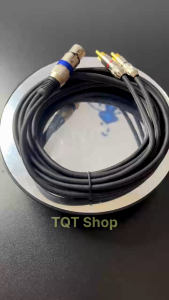 Dây sub điện Canon cái ra 2 AV cao cấp Dài 3M - Dây Canon cái ra 2 AV hoa sen (vang xuống sub)