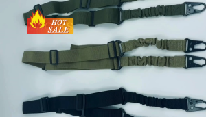 Tactical Two-Point Ri-fle Sling Strap Adjustable Hook Quick Release Safety Belt Wild Survival Training Tactical