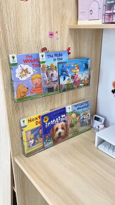Sell in 3 Shelves Kids Book Shelf Hole Free Wall Mount Magazine Storage Rak Buku Budak