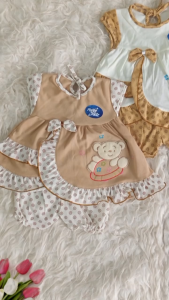 Setelan Baju Anak Bayi Motif BEAR / Rok Planet Kidz 0-9 Bulan - Planet Kids (Planet Kid)