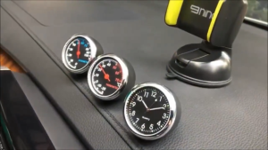Jam Analog Mobil Dashboard Mewah Classic Car Clock Quartz Luminous