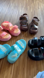 Mels Sandal Wedges BP strap wanita - free box