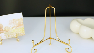 6/8/10In Dudukan Piring Hias Standing Foto Besi Stand Pigura Foto Stand Holder Piring Stand Display Buku Besi