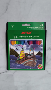 Joyko Pensil Warna Joyko 24 Warna Panjang CP 104 Woodless Colour Pencil Alat Tulis Pinsil Warna
