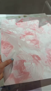 READY STOCK EzWrap.my Flower Texture Paint with Glitter Texture Touching Design Floral Wrapping Paper Deco Florist