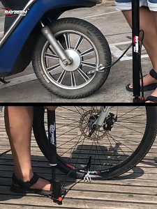 Bơm xe đạp bơm xe máy nhỏ gọn cơ động van pháp mỹ Ống Bơm Bánh Xe Mini-NIEVE