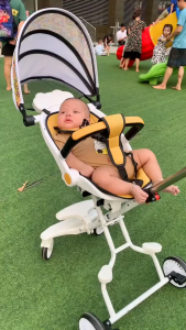 Xe Đẩy Gấp GọnXe Đẩy 2 Chiều Gấp Gọn Ngả Tựa Lưng 3 Chế Độ M8 Full Phụ Kiện Đệm Và Mái Che Cho Bé