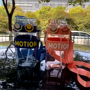 MARKAS DOUBLE STRAW BOTTLE / BOTOL MINUM SEDOTAN GANDA 600ML NEW HX 259