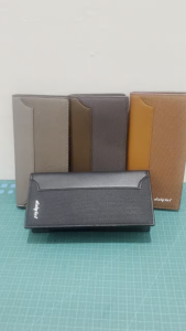 Daiqisi Dompet Panjang Lipat Pria Wanita 3308-3 Muat Banyak Kartu Bahan Kulit Sintetis Tebal
