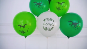 【Ready Stock】Dinosaur Balloons Banner Flags For Kids Birthday Party Decorations