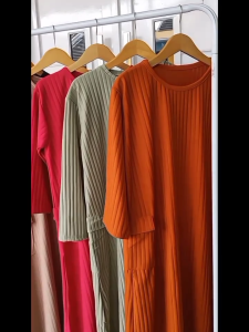 VARA Midi Dress Maxy Knit Hornet Premium Marbella Kantong Samping Model Cargo Terbaru 2024