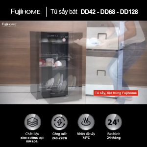 Tủ sấy bát đĩa khử khuẩn UV & Ozone FUJIHOME 68 Lít Tủ sấy khô diệt khuẩn đa năng dụng cụ y tế