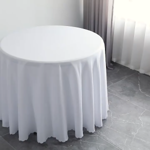 ผ้าปูโต๊ะ ทรงกลม สีพื้น คุณภาพสูง ผ้าคลุมโต๊ะ ล้างทําความสะอาดได้
