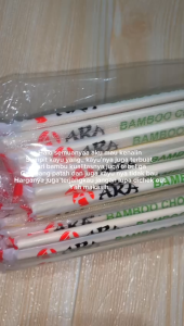 Sumpit Bambu Premium Tanpa Serabut 1 PACK ISI 50 PASANG + tusuk gigi Ramah lingkungan
