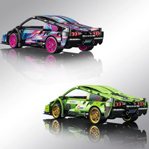 HAHA Car Series Mainan Anak Laki-laki Block Mobil Balap Balok Mainan Building Blok Porsche Ferrari Car Toys Brick Famous