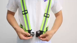 Adjustable Protective Elastic Fluorescent Vest: Night Riding & Construction Safety