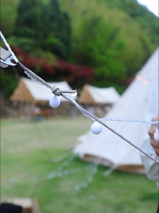 KAISER ไฟ LED ไฟประดับ ไฟเชอรี่ ไฟประดับเต็นท์ ไฟตกแต่งกลางแจ้ง ลูกแก้ว ไฟคริสต์มาส โคมไฟปักสนาม ไฟสวน ไฟแต่งสวน สี Warm White แบบใส่ถ่าน รุ่น 6 เมตร 40 หลอด รุ่น 10 เมตร 80 หลอด