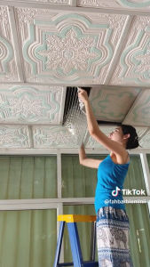 1แผ่น TRIO X25 Ceiling ฉนวนบนฝ้า 60cm x 60cm หนาพิเศษ 25 mm  ฉนวนกันความร้อน สะท้อนความร้อน 95%