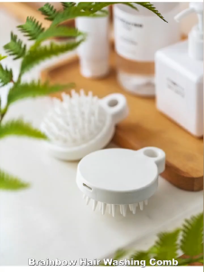 🇲🇾 🏆 Soft Growth Silicone Head Body Shampoo Scalp Massage Brush Comb Hair Washing Comb Bath Brush Health Care
