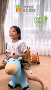 Thú nhún cho bé có nhạc hình bò sữa lᴏại dày to TNBOSUA