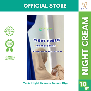 Yuriz Night Recover Cream 10gr | Whitening Fade Dark Spot Skincare Flek Hitam Wajah Glowing