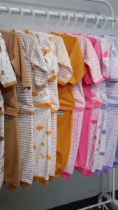 Setelan Baju Bayi Baru Lahir Set Panjang Isi 6 Pcs (3setel) 0-3 bulan Arista Baby Wear