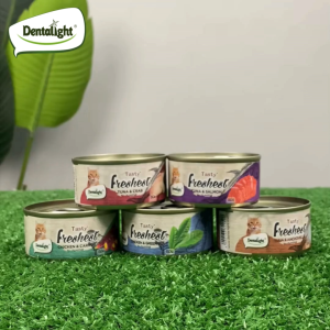 Dentalight Tasty Freshest SAVERS PACK x6 Tuna & Salmon Flavour Cat Treat in Can 6-80g Cans