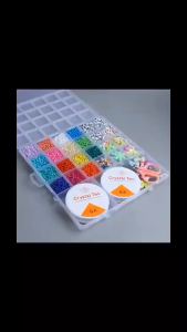 Rice bead 26 box diy loose bead led letter light name bead bracelet kit complete set beads