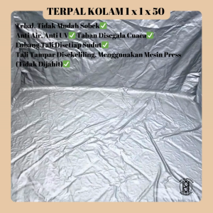 TERPAL KOLAM 100x100x50  / TERPAL KOLAM IKAN 100x100x50 / TERPAL KOLAM 1x1x50 A3 A5 A8