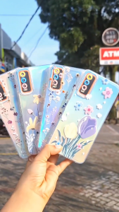 Case Hologram Fashion ( BUNGA ) REALME 10 C15 C33 Casing Hologram Aurora DUNIA JAYA ACC