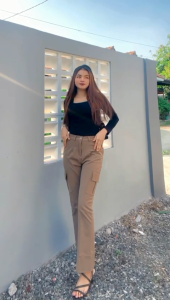 Zunesha - Celana Cargo Cutbray Stretch Highwaist Combed Big Size Jumbo