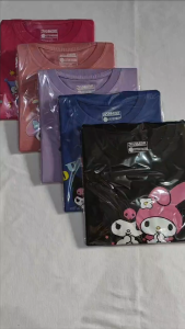 ANCIN 4 to 11 years old cotton Black cute Kuromi tshirt for kids girl tops white school summer attire outfit gift for kids girls A24020