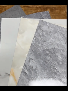 สติกเกอร์ปูพื้นหินอ่อนPVC กระเบื้องกาวตนเอง กระเบื้องยาง 45.7*45.7ซมมีให้เลือกสองขนาด พื้นห้องน้ำห้องน้ำ